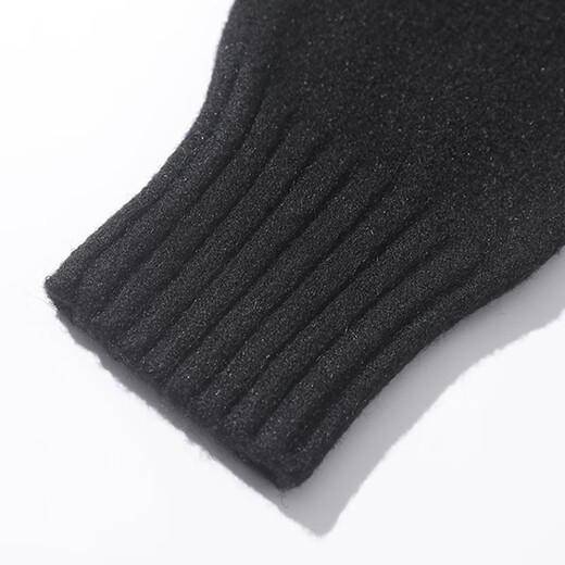 ROMON heavy-weight turtleneck sweater for men in autumn thickened warm sweater for middle-aged and young people solid color top base winter wear black 2XL