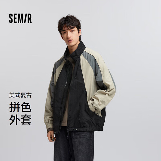 Semir jacket men's American retro sports style jacket 2025 spring outdoor color matching top loose 107124108114