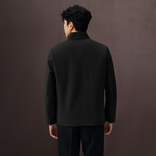 Heilan House (HLA) Jacket Men's Stand Collar Commuting Collar Executive Jacket Men's Autumn Black 92 2XL 185/100A Recommended 165~180Jin Jin equals 0.5 kg
