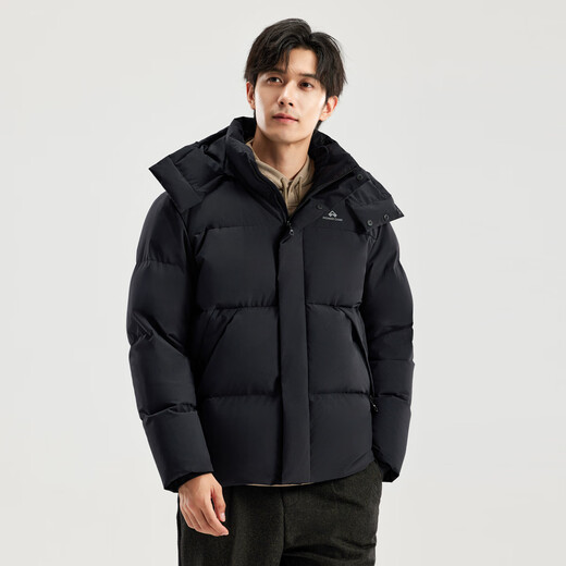 拓路者冰川加厚面包服男士冬季保暖可拆卸羽绒外套短款连帽防风上衣