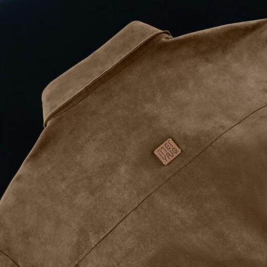 MEIYANG Makino Shirt Amber Streamer Mist Suede Lapel Button-Down Shirt Loose Fashionable Winter New Style Camel M