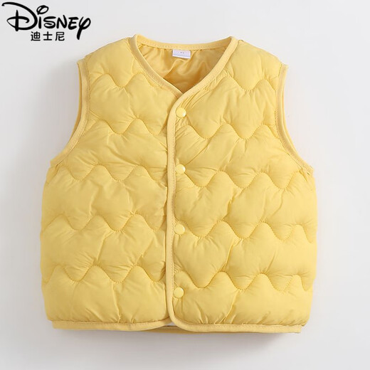 Disney (Disney) baby down cotton vest autumn and winter boys and girls Korean style waistcoat infant vest inner wear children new style black 90