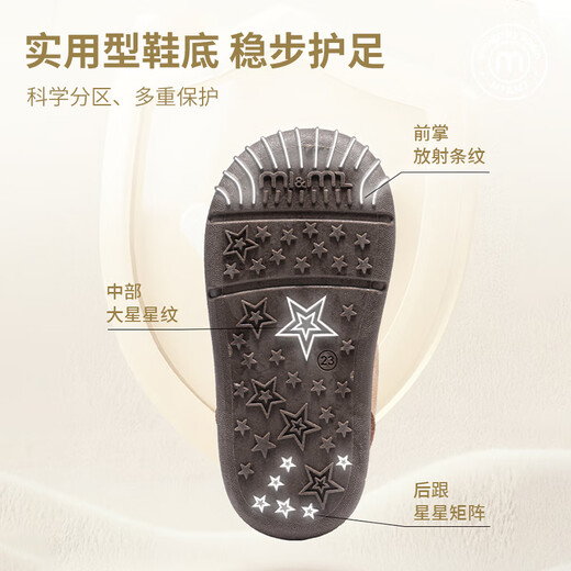 M1&M2 Spanish children's shoes, children's sheep's cotton shoes, boys and girls, winter new warm mid-cut soft bottom Velcro, blue size 25, suitable for feet 14.5~15cm long