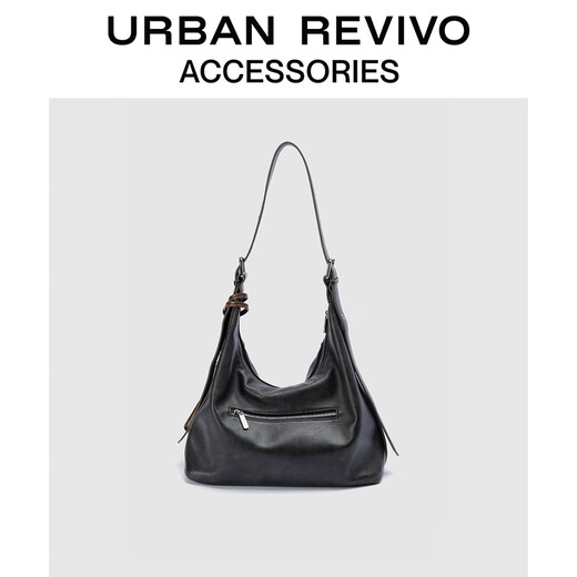 URBAN REVIVO2025 new autumn style women's retro pendant shoulder crossbody bag UAWB50247+ dark gray