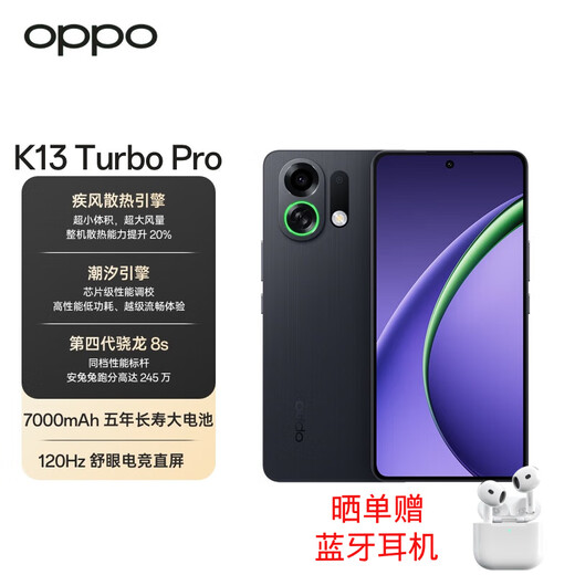 OPPO K13 Turbo Pro New Product Snapdragon Flagship Core New 5G Mobile Phone OPPO New Phone Launched in 2025 + K13 Turbo Pro Darth Vader 12GB+512GB (Free Bluetooth Headset with Order)