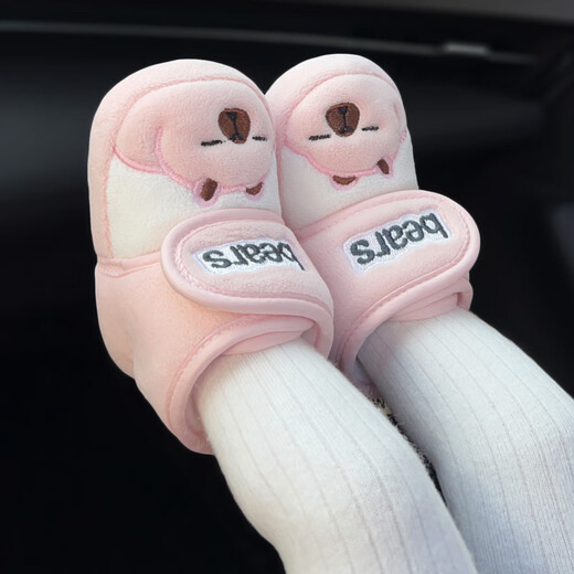 Miduer winter thickened newborn baby shoes baby soft-soled toddler shoe covers to keep warm 3-678 nine-12 months anti-falling cotton shoes khaki (bears boots) 12.5 L inner length 12.5cm recommended for 7-15 months)