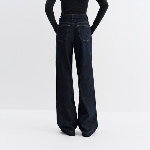 Fanslanen raw cow color straight high waist jeans for women winter 2025 new long and short version versatile pants 4304 raw cow color long L