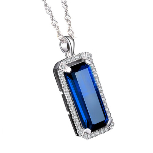 Reza quality tanzanite pendant sapphire pendant silver plated 18k gold inlaid colored gemstone necklace colorful treasure