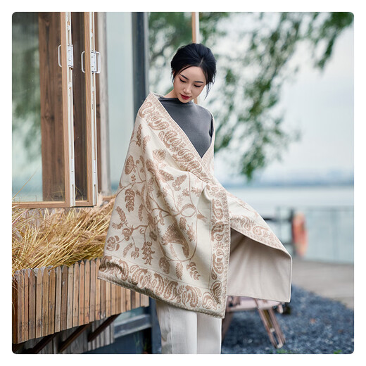 Merf Yunshang electric blanket electric heating shawl heating shawl heating shawl warm blanket USB washable leg cover shawl outdoor home office new auspicious advanced version apricot brown + large power bank