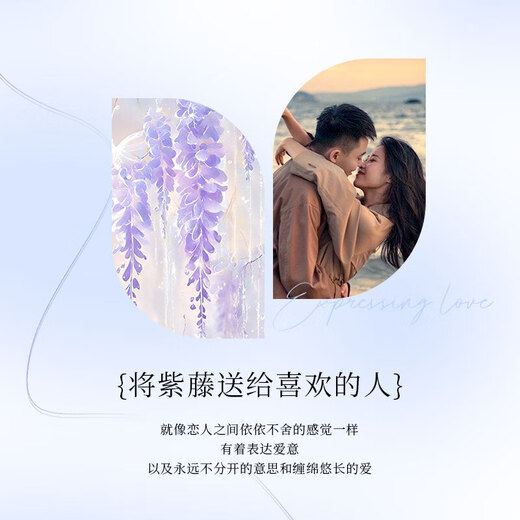 Lao Fengxiang Light Luxury One Carat Moissanite Necklace for Women 2025 New Sterling Silver Wisteria Pendant Birthday Gift for Girlfriend Upgraded Rose Gift Box *Gift to Wife and Best Friend on Anniversary of Confession of Love