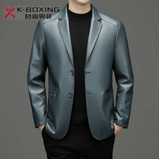 KBXNG Jinba genuine leather jacket for young and middle-aged men spring and autumn fashionable casual suit collar sheepskin men brown 72325 spring and autumn regular brown 72325 spring M 170100-120Jin Jin is equal to 0.5 kg