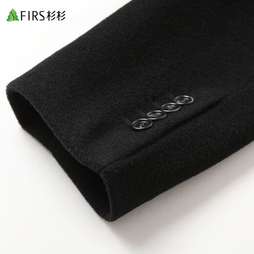 Shanshan 100% wool down jacket pure wool woolen coat men's autumn and winter thickened mid-length coat work wear