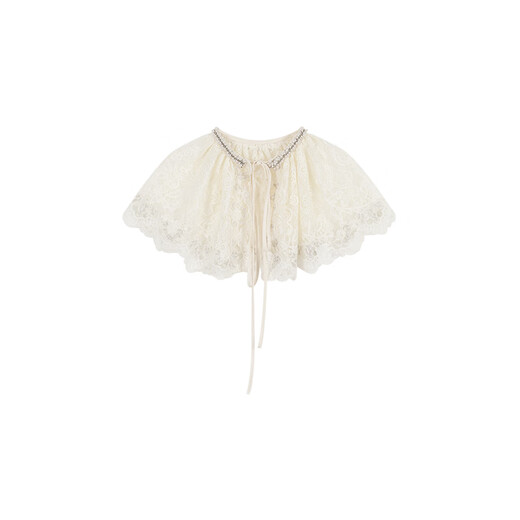 Du Butipitao's original gentle poem autumn slimming temperament long-sleeved white lace bottoming shirt suit shawl + shirt XS