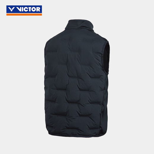 VICTOR Victory Badminton Jacket Winter Warm Down Jacket Men's and Women's Down Jacket Slim Fit Down Vest J-55701 C Carbon Black S