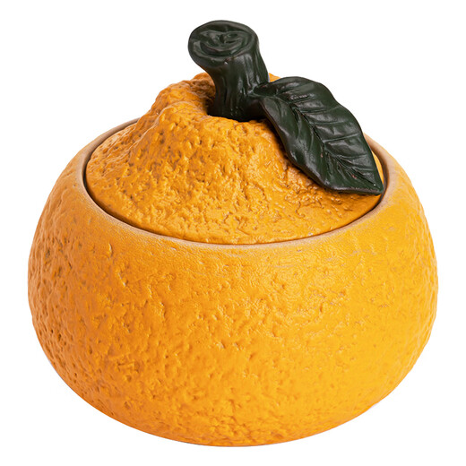 Ruoyan ugly orange ashtray ceramic household coffee table with cover creative decorative ornaments anti-fly ash ashtray new year birthday gift