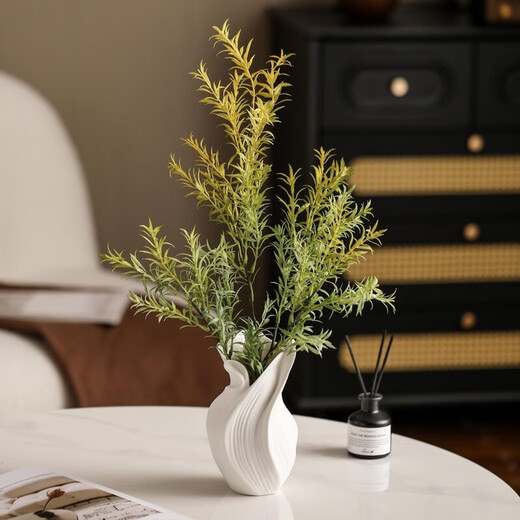 IXJSN Nordic Creative Ceramic Vase Rotating Beauty Ornament High-end Living Room Entrance Desktop Dining Table Dried Flower Decoration B Art Abstract Vase Can Store Water Plain Color