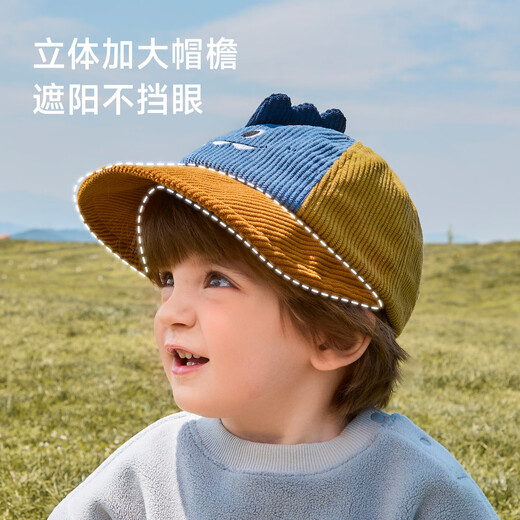 Nido Bear baby hat peaked cap winter boys and girls corduroy baseball cap baby hat autumn and winter