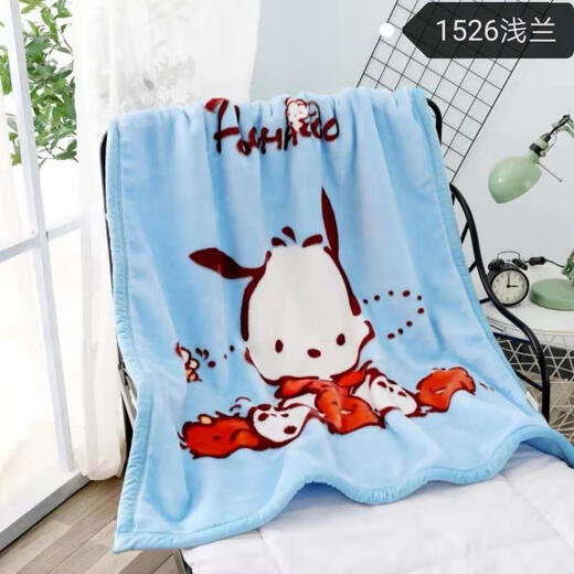 Other baby blankets, newborn blankets, children's double-layer thickened quilts, autumn and winter baby cloud blankets, kindergarten nap quilts, big-eared rabbits 1526 blue 1.2 kg 110*140