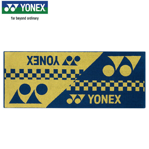 YONEX尤尼克斯羽毛球运动毛巾棉质柔软跑步健身吸汗舒适AC1236CR黄藏青
