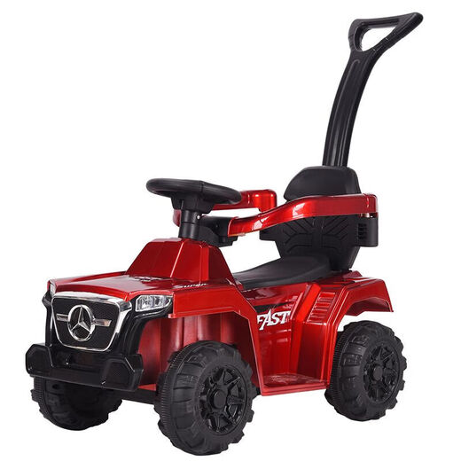 MDNG electric twist car large four-wheel push car charging remote control car children and adults can sit in the new model and can go out Chinese red electric model + hand push can control the direction