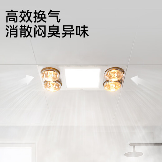 奥普（AUPU）浴霸D10B集成吊顶灯暖悬浮换气浴霸大尺寸设计更广取暖