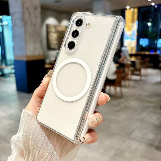 Samsung (SAMSUNG) original quality suitable for Samsung Foldable7W25 mobile phone case thin anti-fall back cover protective cover Fold HD magnetic hinged transparent single back case Samsung zfold7