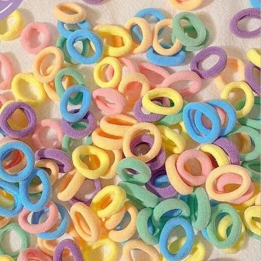 Seamless children's headband, hair rope, hair tie, baby rubber band, little girl's towel ring, girl's headwear, seamless children's towel ring - 200 pieces with random colors on sale