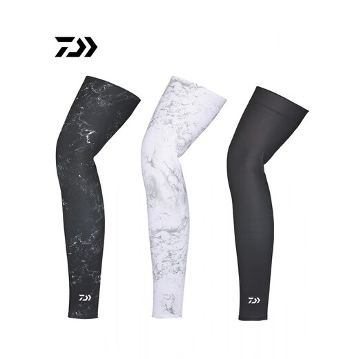 DAIWA sun protection clothing, pants and sleeves, quick-drying and cool, men's and women's masks, fishing suits, ice silk sleeves, white waves, one size fits all