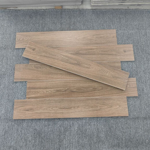 Sanqihu Japanische Blockbodenfliesen Nachahmungsholz Ceramic-Fliesen 150x Wohnzimmer und Schlafzimmer Vollkeramik Straight Side Balkon Anti-Rutsch-Boden graubraun 15913 150x900