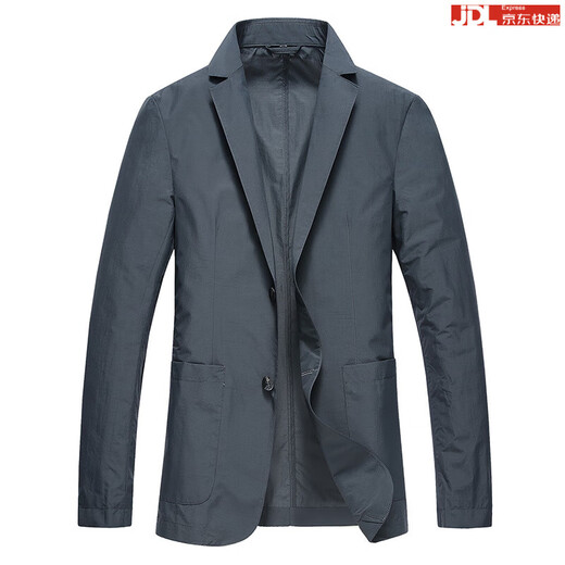 BOSS Men's Spring and Summer Single Layer Thin Suit Top No-Iron Anti-Wrinkle Men's Casual Suit Jacket Single Suit Bean Green 3XL 190