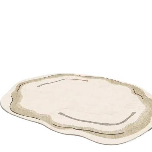 Yonghuan-Carpet Wohnzimmer Spezialförmiges leichter Luxus unregelmäßiges Sofa Couchtisch Decke Schlafzimmer Nachtte Teppichboden Matte Wenwan-15862 140*200 cm Ring Samt (geeignet für kleine Sofas für 2-3 Personen)