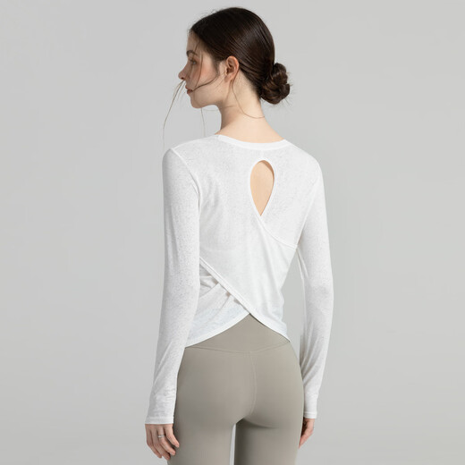 Youyou Yoga Wear Women's Spring and Autumn Blouse Slim Loose Breathable Running Pilates Fitness Wear J34041T Green M