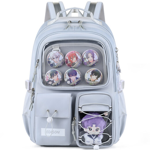 Edison中学生书包高中护脊背包二次元DIY痛包高颜值ins潮流双肩包2579-3