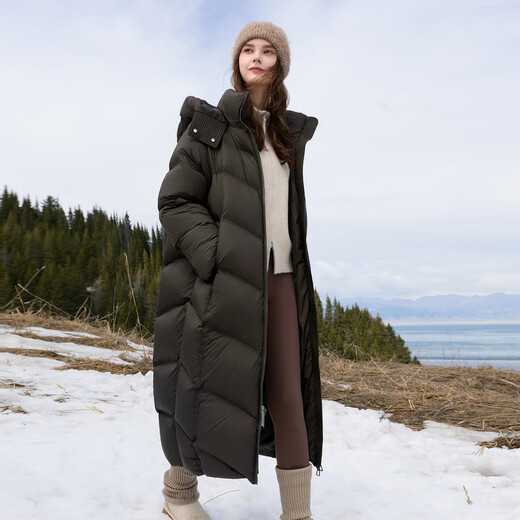 Sancai High Puff High Filled Down 2025 Winter New Waterproof Down Jacket Long 90 White Duck Down Quilt Clothes M