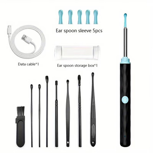 Shantou Lincun Visual Ear Pick High Definition Visible Ear Pick Luminous Ear Pick Ear Picking Tool Ear Cleaning Artifact New Waterproof High Definition No Delay White + 8-piece Set