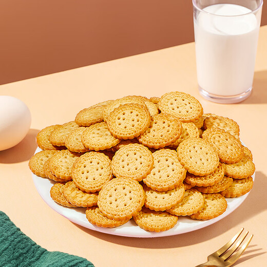 Grandma's Japanese round pancakes 800g breakfast snacks butter sea salt biscuits pastries children's food snacks