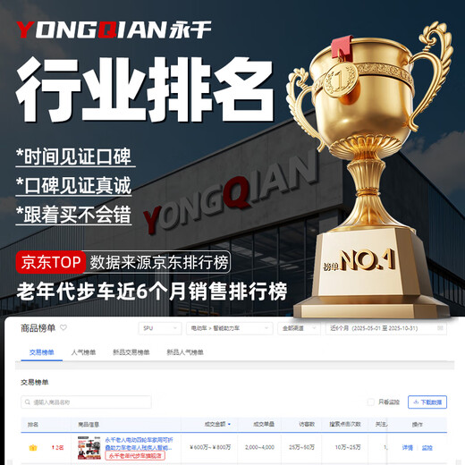 Yongqian elderly electric four-wheeler household foldable moped for the elderly and disabled smart elderly walking electric vehicle 20A lead-acid standard model about 70 miles/motor 300W