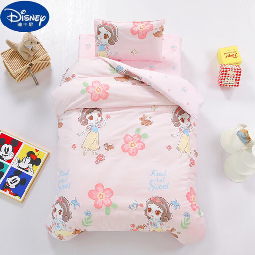 Disney (Disney) Class A Cotton Kindergarten Quilt Three-piece Set for Kindergarten Bedding Six-Piece Baby Bedding Special for Napping Snow White Class A Cotton Autumn and Winter 6-piece Set 3 Jin Jin equals 0.5 kg Soybean Quilt Core + 1.5 Jin Jin equals 0.5 kg