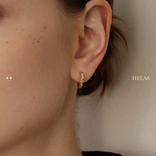 Helas Hera Knot 18K Gold Earrings Diamond Earrings Women's Sparkling Earrings Design Commuting Birthday Gift 18K Gold Gold Color