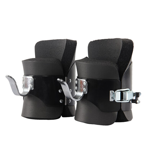 茵卡布倒挂鞋脚套靴护套辅助倒立机倒挂器材倒挂护靴家用健身倒吊鞋 黑色（配2米助力带）