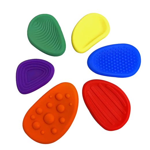 Baby Sensory Stone Children's ADHD Sensory Stone Anxiety Relief Toy Silicone Vengeance and Stress Relief 1-3-6 Years Old Sensory Toy