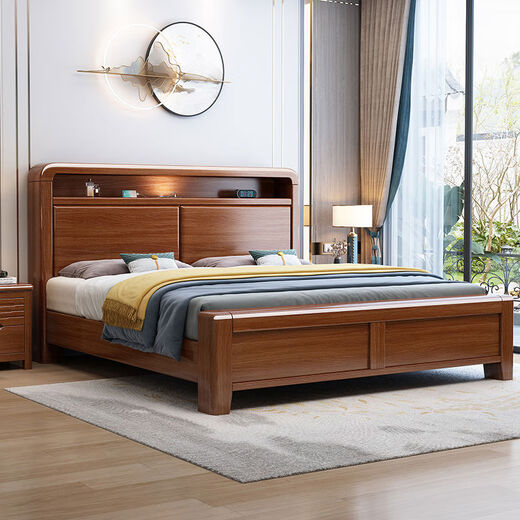 Yusenyi bed home bedroom 18m double bed 15m single bed bed + 1 bedside table 12002000 drawer structure