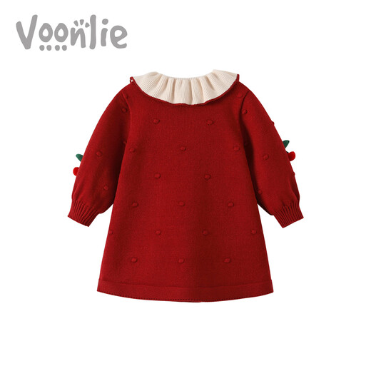 Fanhunting girls' dress, autumn and winter style children's princess dress, little girl's baby's one-year-old dress birthday, New Year's greetings