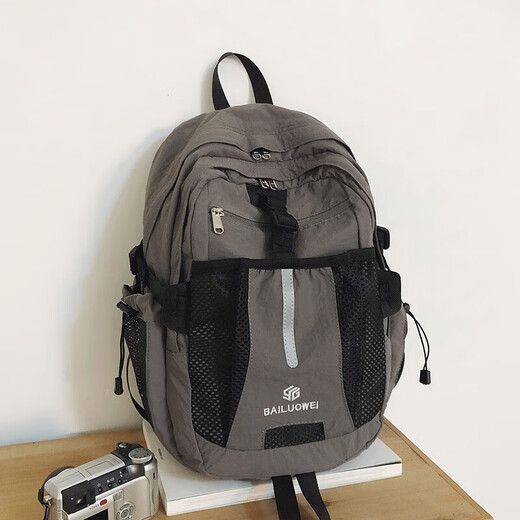 Yookdd mountaineering bag outdoor lightweight men's travel hiking climbing equipment backpack women's large capacity travel backpack school bag outdoor leisure mountaineering bag gray