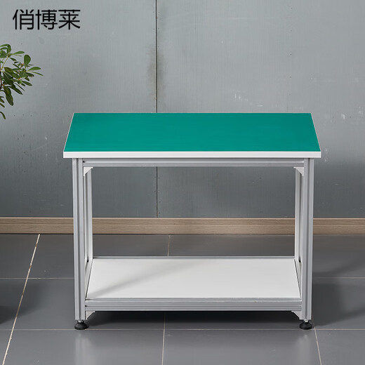 Qiao Bo Lai aluminum profile anti-static workbench workshop packing table adjustable operating table aluminum alloy two- and three-layer inspection table aluminum alloy frame 120*60*75 three-layer workbench