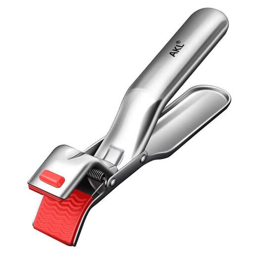 German thickened stainless steel anti-scalding clip for bowls and plates kitchen high temperature resistant silicone non-slip clip steamer baking pan clip lever effort-saving anti-slip anti-scalding clip (1 piece)