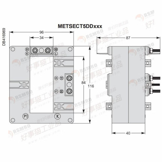 Schneider current transformer CT moist heat type current transformation ratio 1500/5 busbar 34X84 METSECT5DD100 current transformation ratio 1000_5 busbar