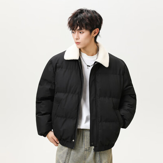 VUUG outdoor winter clothing functional wind cotton jacket men's American fashion trend cold-proof plus velvet jacket men black S