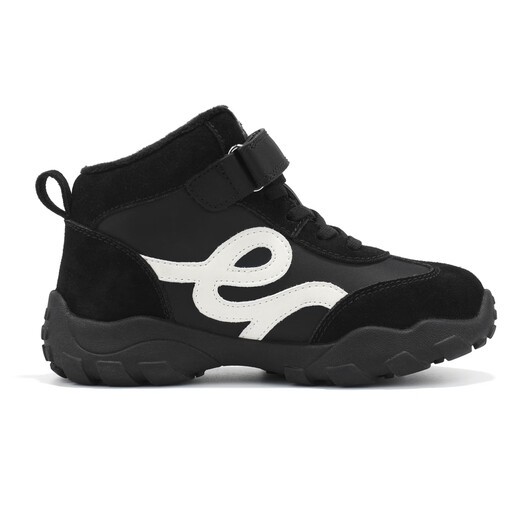 Saturday plus velvet sports shoes, autumn and winter boys' warm casual shoes, girls' running shoes, moral training shoes, beige 34