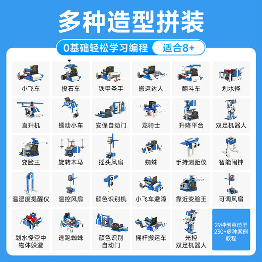 Yabo Intelligent microbit programmable building block robot kit graphical Python maker education V2 entry sensor advanced version (including Microbit V2 motherboard)